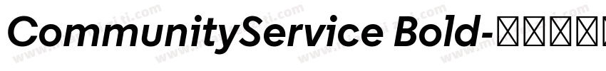 CommunityService Bold字体转换